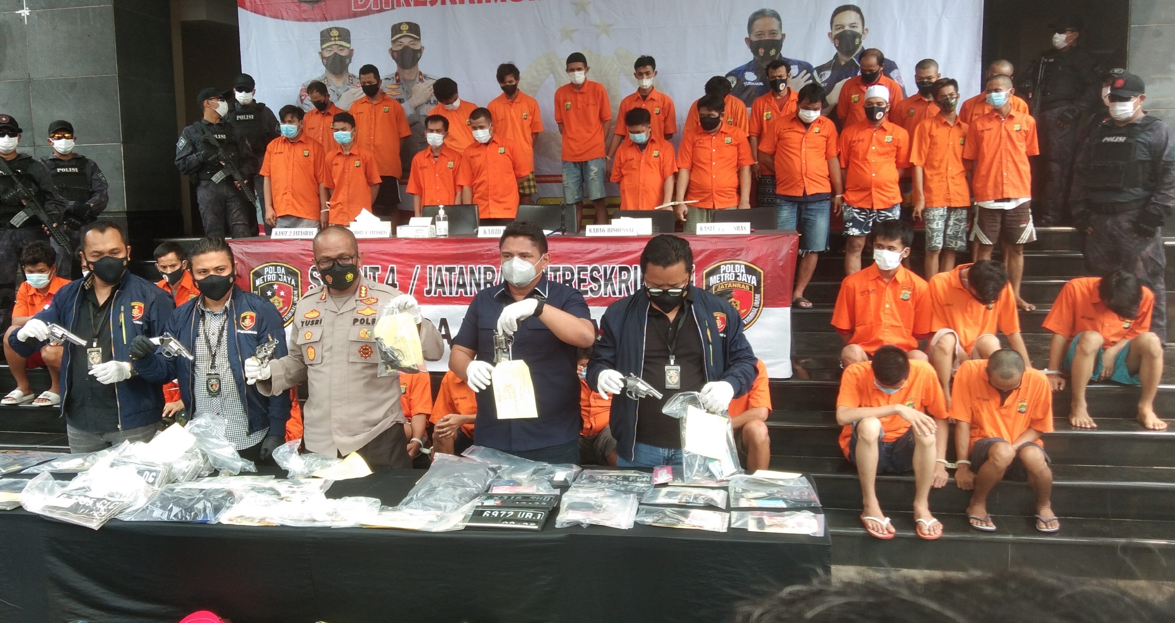 Polisi Ringkus 36 Pelaku Curanmor Pakai Senpi