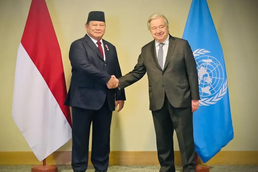 Prabowo Bahas Kemerdekaan Palestina Bersama Sekjen PBB
