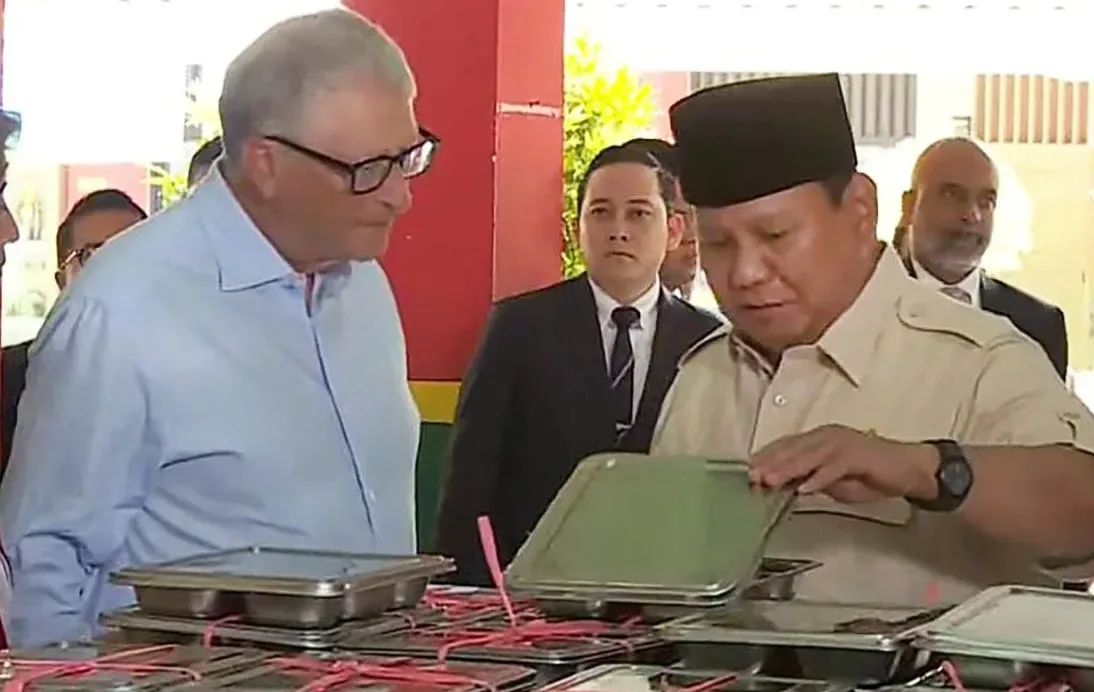 Prabowo Dan Bill Gates Tinjau MBG Di Pulo Gadung