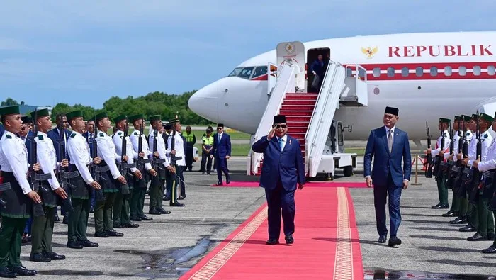 Prabowo Tiba Di Brunei Darussalam