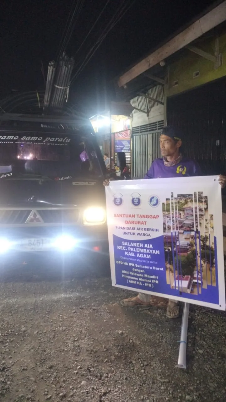 ARM HA-IPB Sumbar Pasok Air Bersih Untuk Daerah Salareh Aia