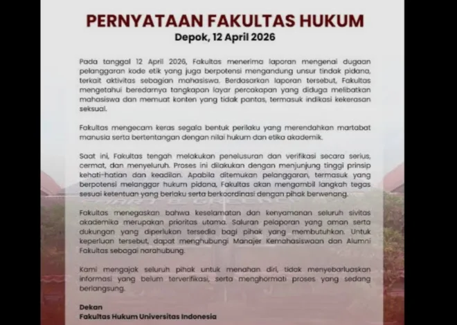 Heboh Dugaan Pelecehan Seksual Mahasiswa Fakultas Hukum UI