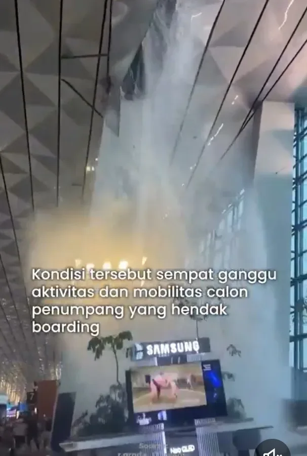 Hujan Deras, Atap Bandara Soetta Bocor