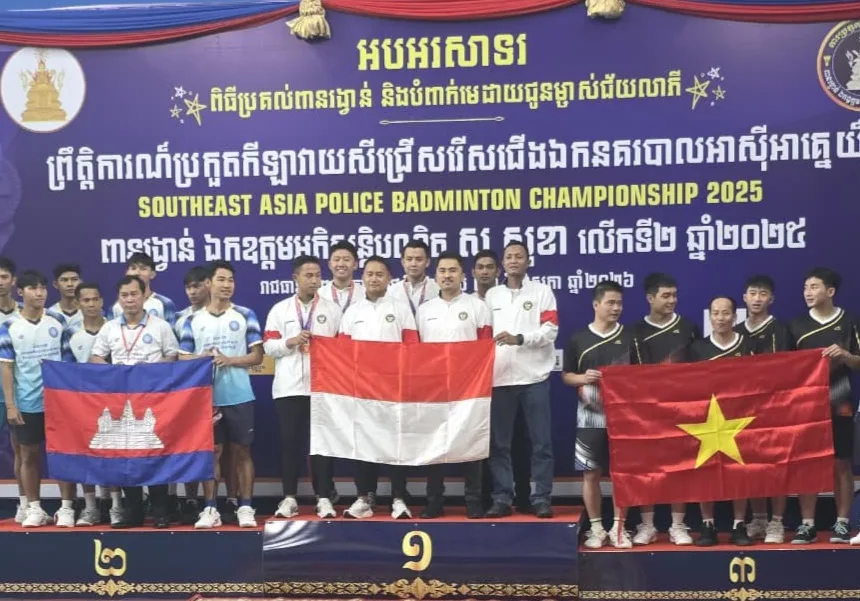 SEA Police Badminton 2026 Kamboja, Tim Bulutangkis Polri Raih 4 Emas