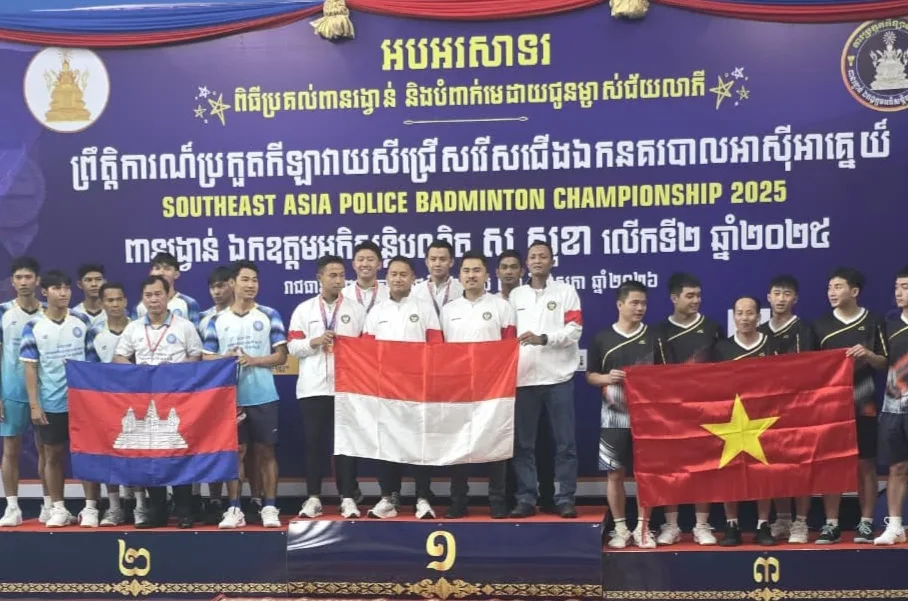 SEA Police Badminton 2026 Kamboja, Tim Bulutangkis Polri Raih 4 Emas