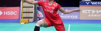 Ester memastikan tim Uber Indonesia lolos ke babak semifinal. (Instagram/badminton.ina)