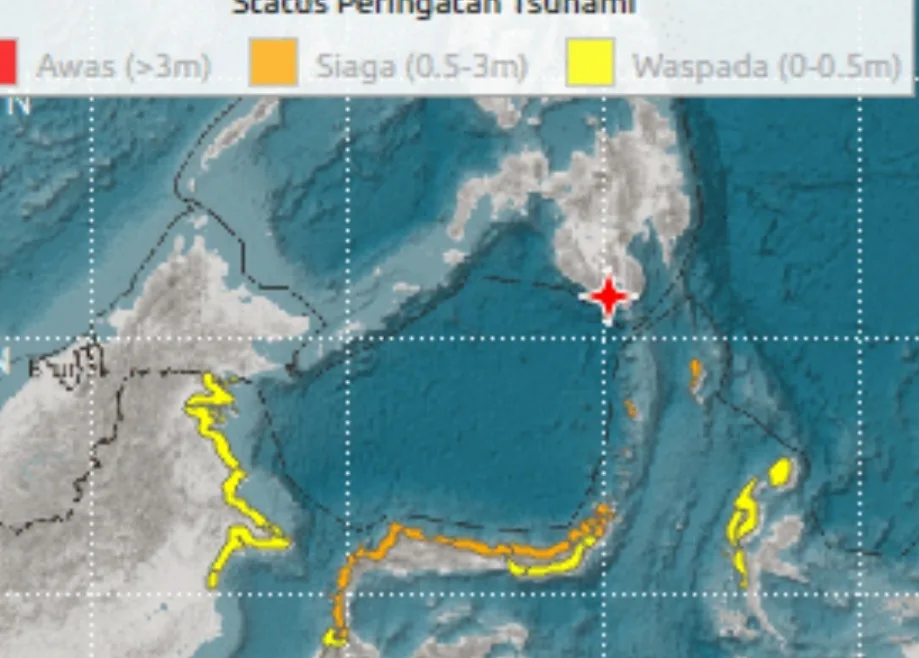 Gempa Bumi M 7,7 Sulawesi Utara, Berpotensi Tsunami