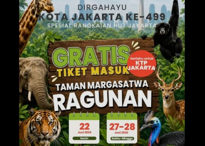 Hore, Ragunan Gratiskan Tiket Masuk Pas Momen HUT Jakarta
