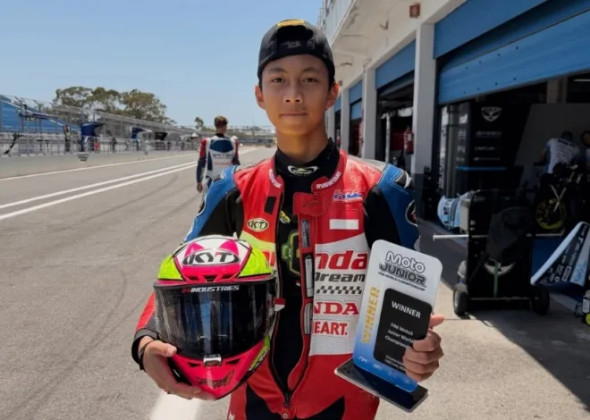Kiandra Ramadhipa Juara Moto3 Junior Estoril 2026 di Portugal