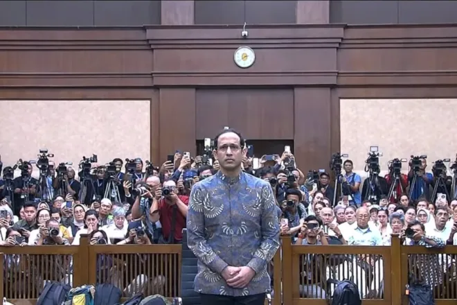 Nadiem Makarim Divonis 10 Tahun Penjara, Wajib Bayar Ganti Rugi Rp809,5 Miliar