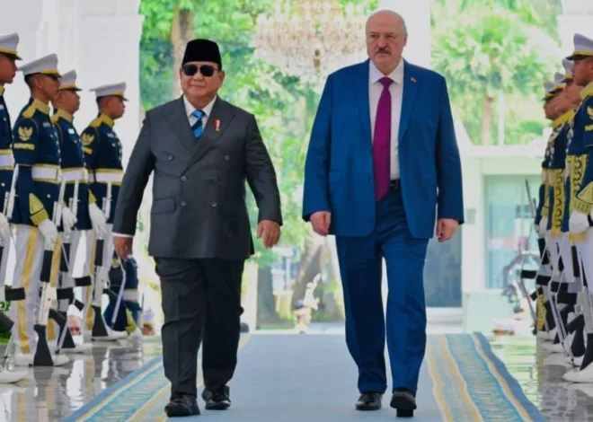 Presiden Prabowo Sambut Presiden Belarusia Di Istana Merdeka