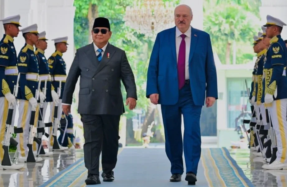 Presiden Prabowo Sambut Presiden Belarusia Di Istana Merdeka