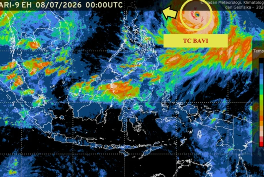 BMKG Minta Waspadai Siklon Bavi Picu Angin dan Gelombang Tinggi