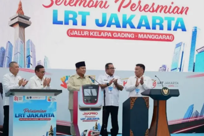 Gubernur DKI Pramono Tetapkan Tarif LRT Jakarta Rute Kelapa Gading-Manggarai Rp 8 Untuk 8 Hari