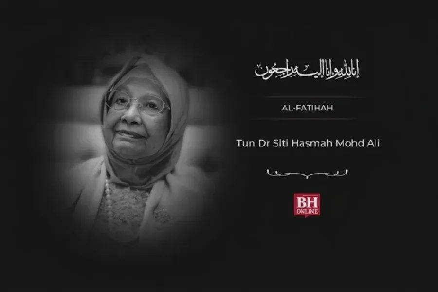 Istri Mahathir Mohamad, Siti Hasmah Wafat