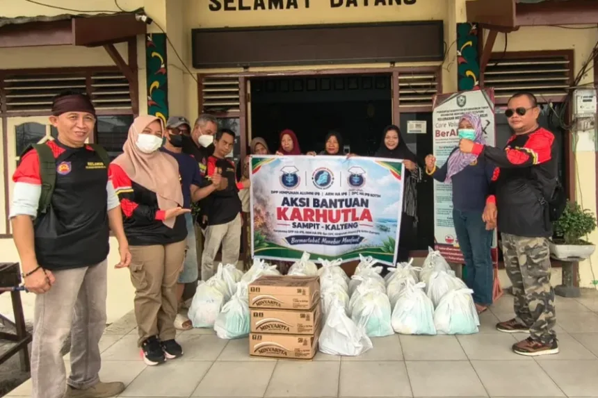 ARM HA-IPB Dan DPC HA-IPB Kotawaringin Timur Salurkan Bantuan Warga Dan Relawan Di Kawasan Karhutla