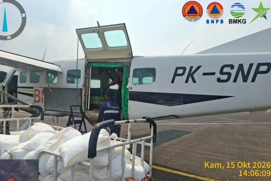 Karhutla Sumsel, BNPB Semai 1600 Kg Dry Ice