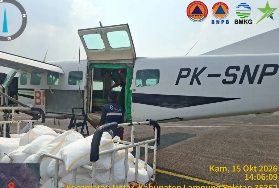 Karhutla Sumsel, BNPB Semai 1600 Kg Dry Ice